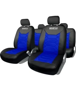 Acquista Ora Set completo coprisedili auto universali sparco nero/blu a nido d'ape - spc1016